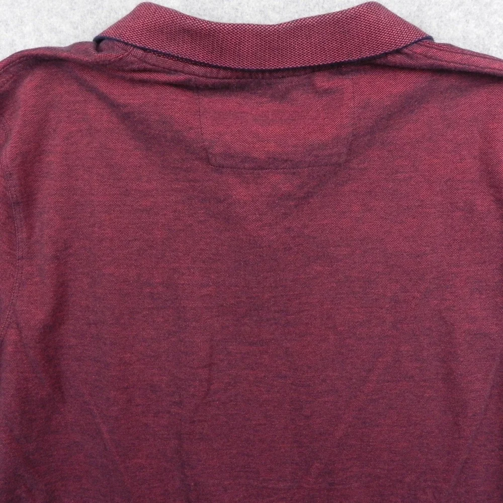 Banana Republic Polo Shirt Mens Large Golf Casual Knit Logo Red Short Sleeve